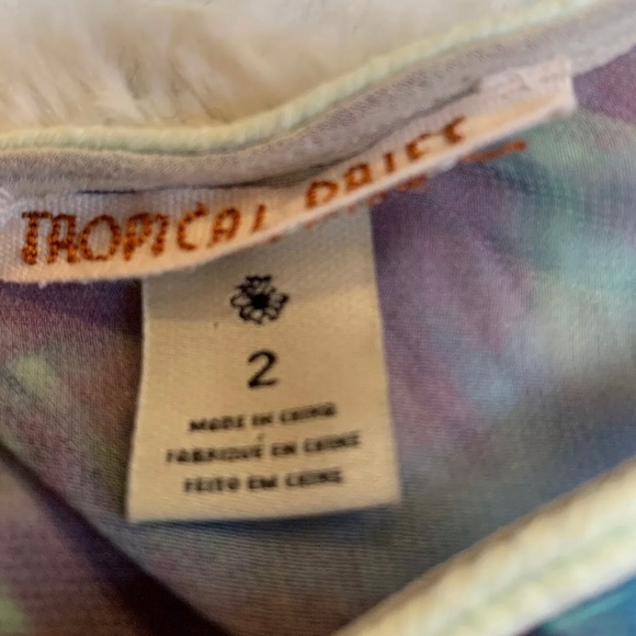 NEW Maison SCOTCH Palm Print Top Sheer - Picture 4 of 9